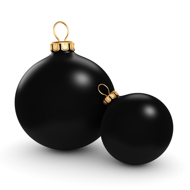 3D rendering Black Christmas ball  - Fotó, kép