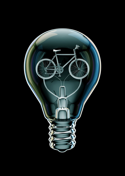 Bicycle bulb concept - Фото, изображение