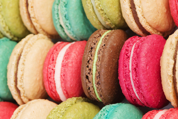 Set of delicious macaroons - Photo, image