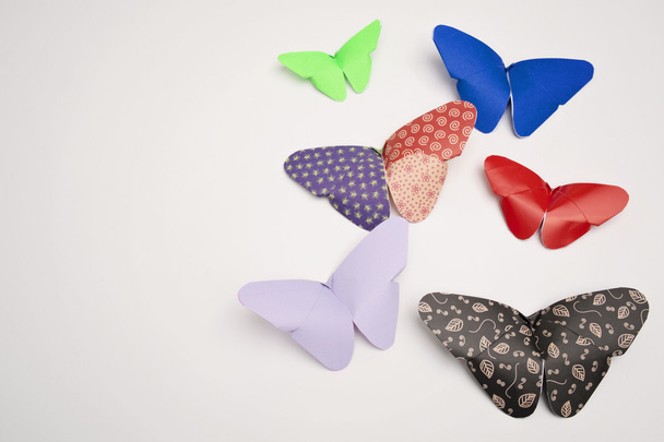 Barevný motýl origami - Fotografie, Obrázek