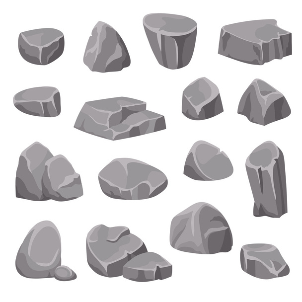 Rocks And Stones Elements - Vector, Image