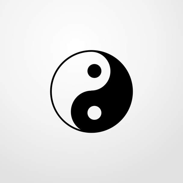 Icono yin yang. Diseño plano
 - Vector, Imagen
