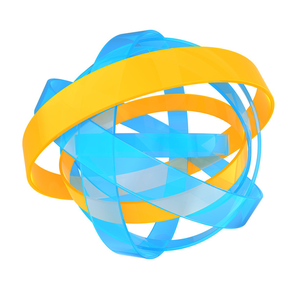 abstract blue sphere - Zdjęcie, obraz