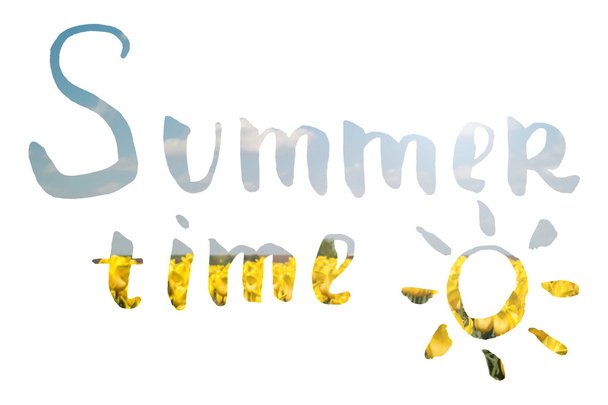 Summer time lettering. - Foto, Imagem
