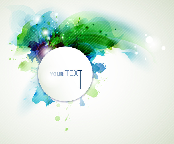 Abstract spring background with blue and green elements - Vector, Image