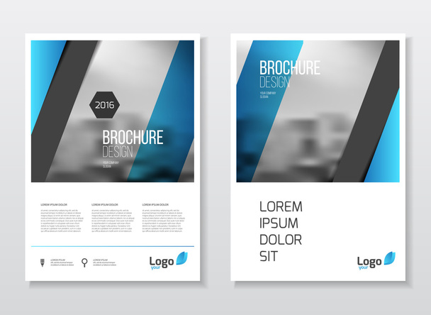 Blue Business brochure ontwerp  - Vector, afbeelding