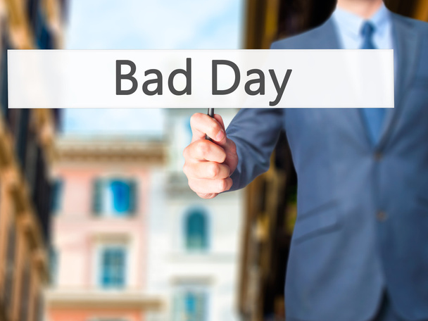 Κακή μέρα - επιχείρηση άνθρωπος δείχνει σημάδι - Φωτογραφία, εικόνα