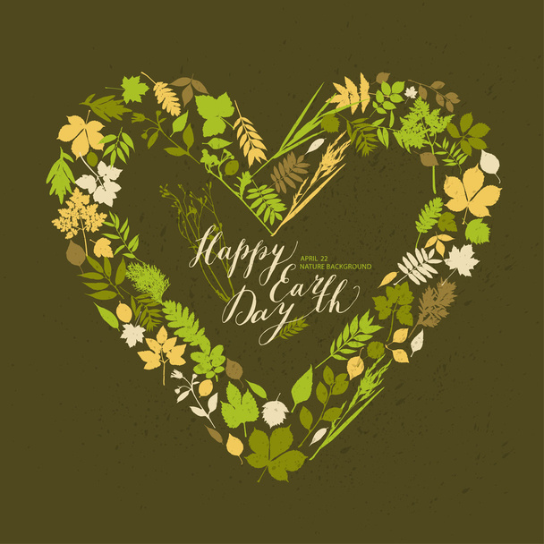 Happy earth day background. Nature abstract background. - Vector, Imagen