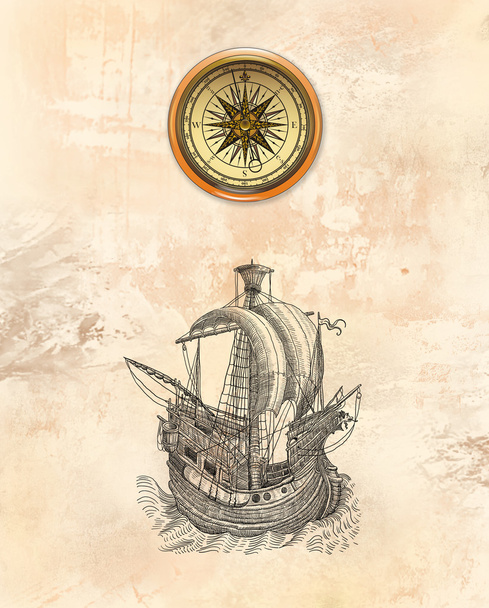 Old pirate map - Φωτογραφία, εικόνα