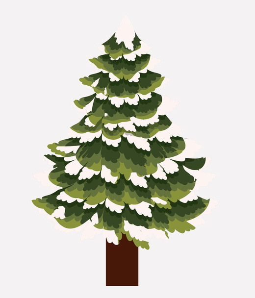 tree pine christmas icon - Vector, Image
