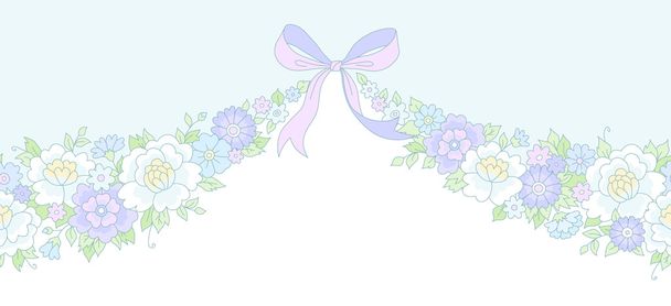 wedding floral garland - Вектор,изображение