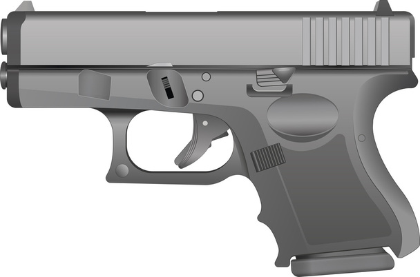 A Grey Metal Handgun - Vector, Image