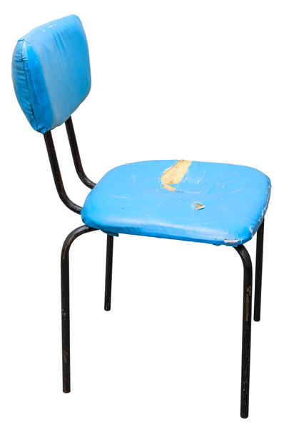 Old blue chair isolated - Photo, Image