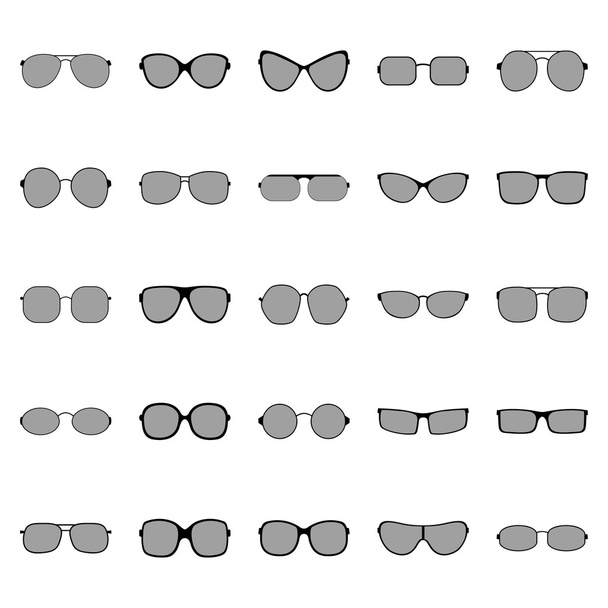 Set de gafas y gafas de sol, ilustración vectorial
 - Vector, imagen