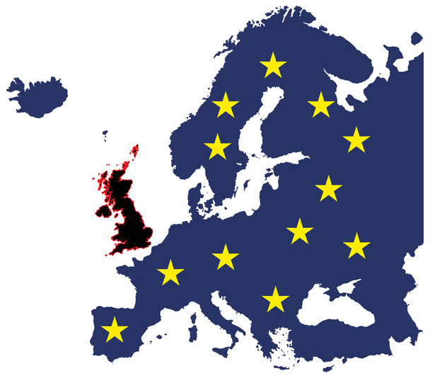 Великобританія залишаючи ЄС
 - Вектор, зображення