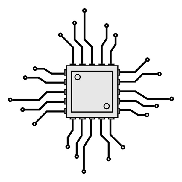 CPU devre kartı simgesi - Vektör, Görsel