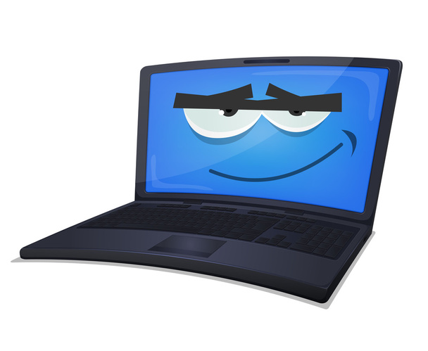 Laptop Computer Character - Vector, Image