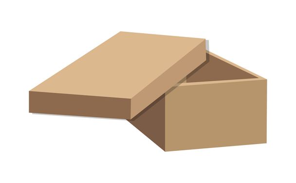 caja de cartón paquete entrega icono. Gráfico vectorial
 - Vector, imagen