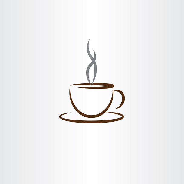 xícara de café com ícone de fumaça ilustração
 - Vetor, Imagem