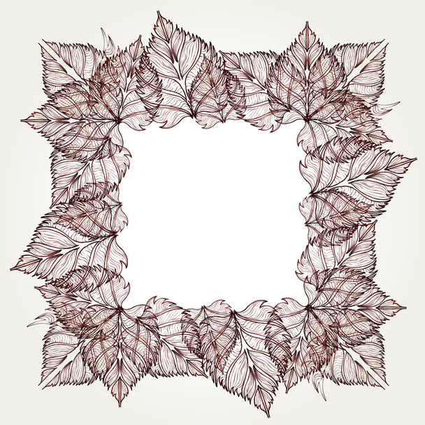 Leaves frame - Vetor, Imagem