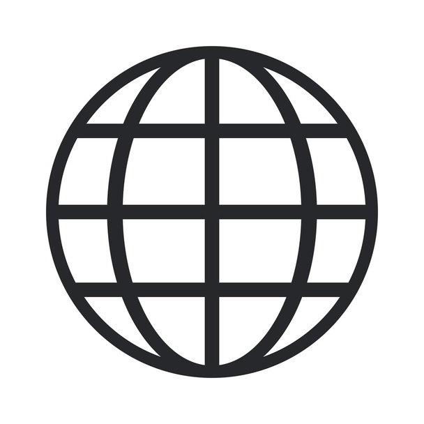 earth globe diagram icoontje - Vector, afbeelding