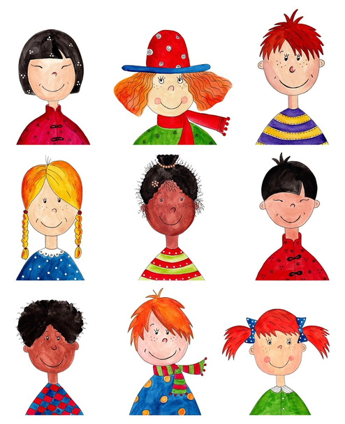Niños. personajes de dibujos animados
 - Foto, Imagen