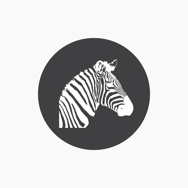 Zebra icon head - Vetor, Imagem