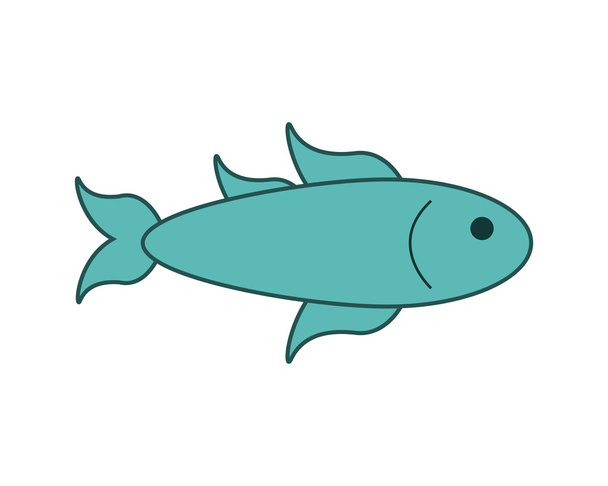single fish icon - Vector, Image