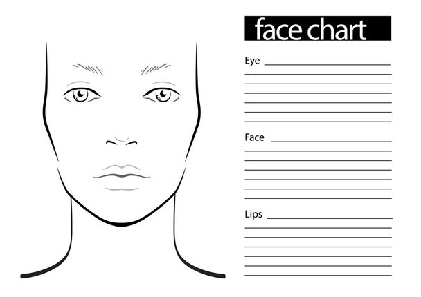 Face chart maquilleur vierge
. - Vecteur, image