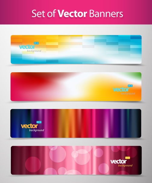 Set of abstract colorful web headers. - Διάνυσμα, εικόνα