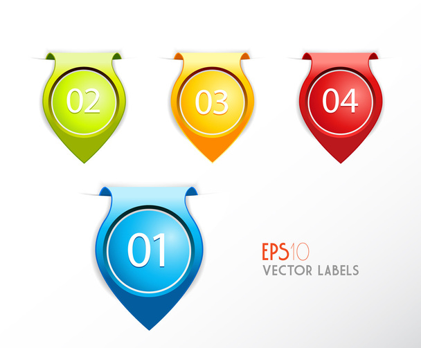 Set of badges with numbering. - Vecteur, image