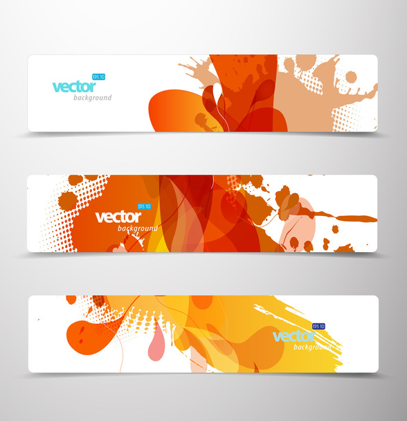 Set of abstract colorful web headers. - Wektor, obraz