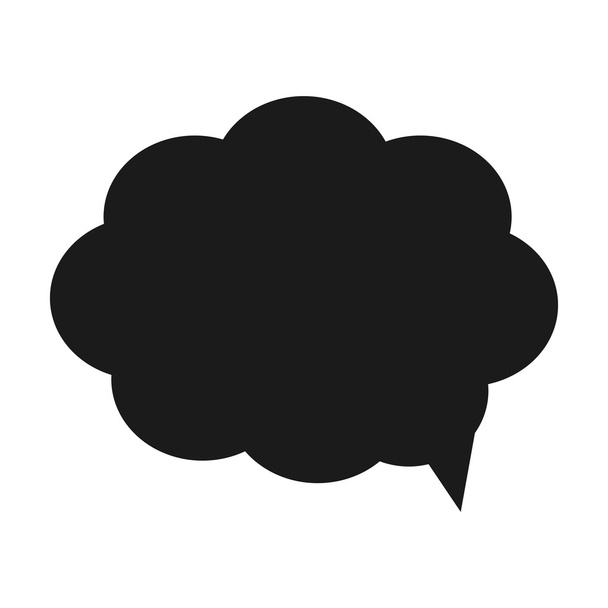 black conversation bubble icon - Vector, Image
