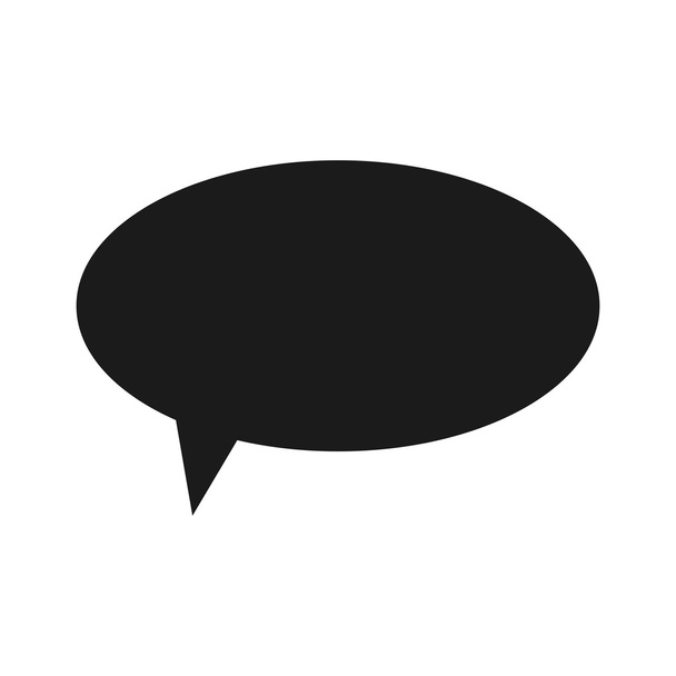 negro conversación burbuja icono
 - Vector, Imagen