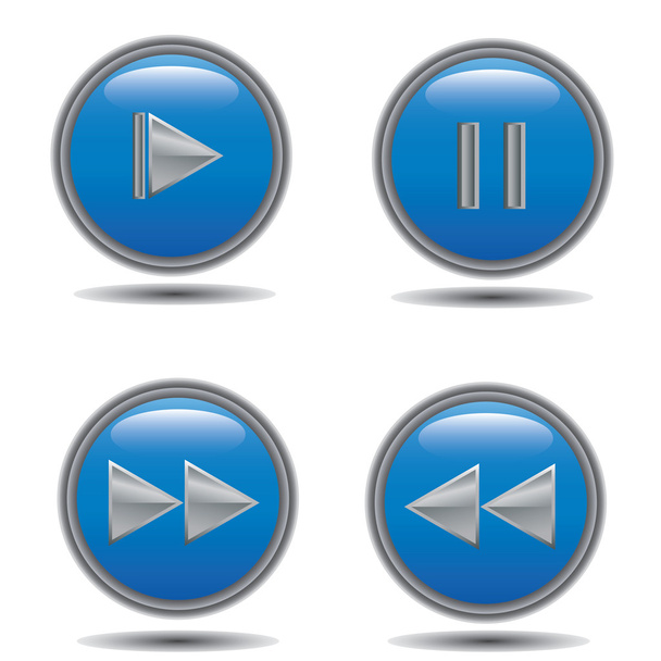 Media player buttons - Vecteur, image