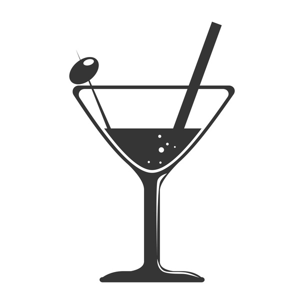 Cocktail Glas Tasse Symbol Vektor Illustration - Vektor, Bild