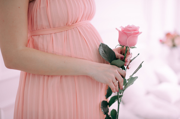Close up of a cute pregnant belly - Valokuva, kuva