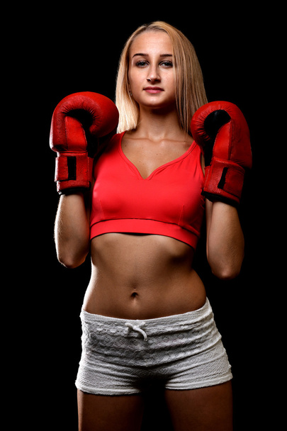 sexy boxer girl - Zdjęcie, obraz