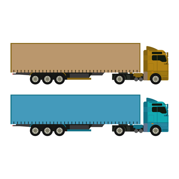 ilustração do vetor de caminhão de carga - Vetor, Imagem