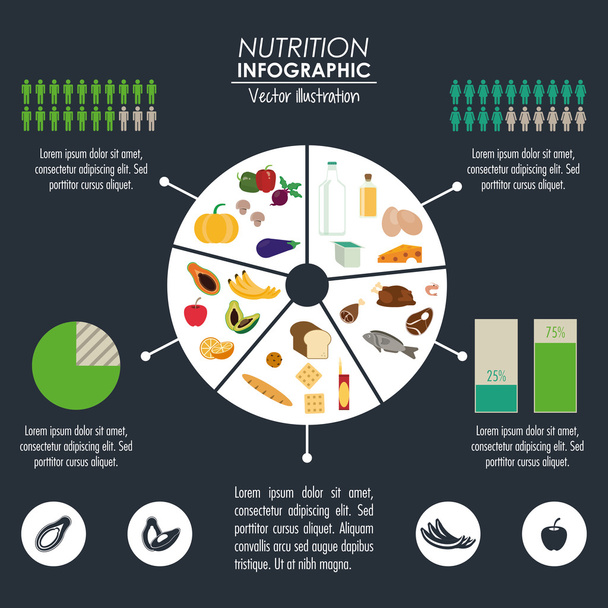 Infographic icon. Nutrition design. Vector graphic - Vector, Image