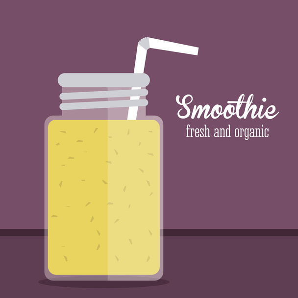smoothie juice glass drink healthy icon. Vector graphic - Διάνυσμα, εικόνα