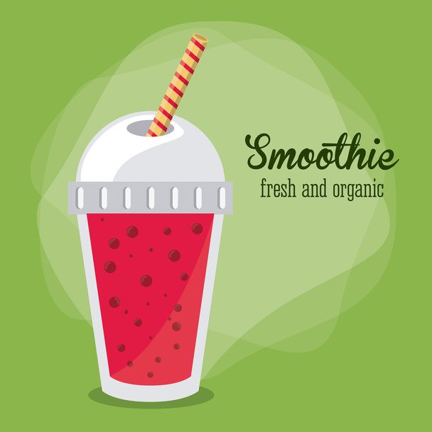 smoothie juice glass drink healthy icon. Vector graphic - ベクター画像