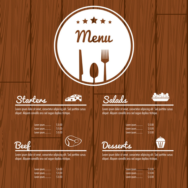 menu ikona kuchni restauracji. Grafika wektorowa - Wektor, obraz