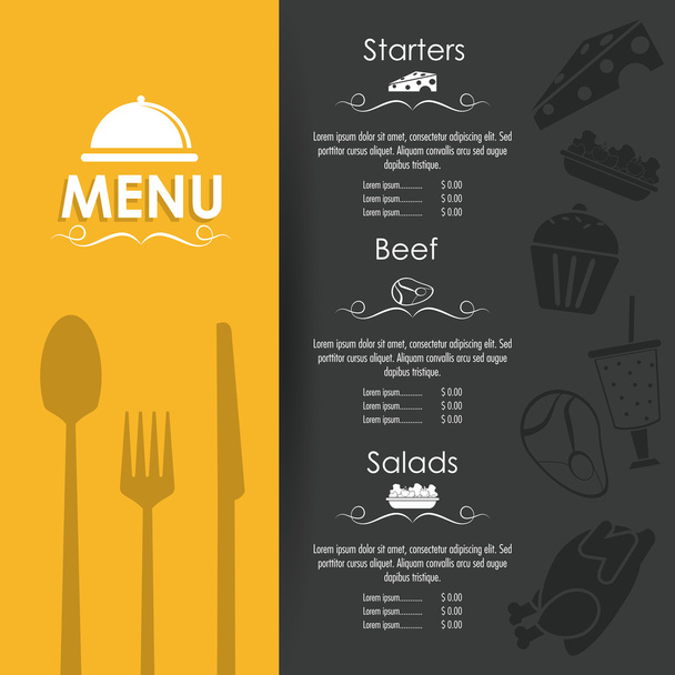 menu ícone da cozinha restaurante. Gráfico vetorial
 - Vetor, Imagem