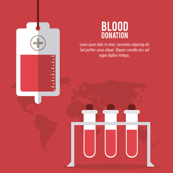 blood bag tube donation icon. Vector graphic - Vector, Image