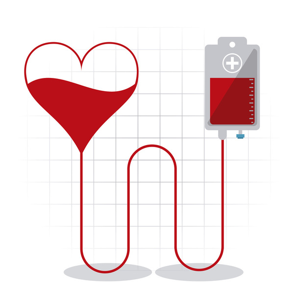 vértáska szív adományozás ikonra. Vektorgrafika - Vektor, kép
