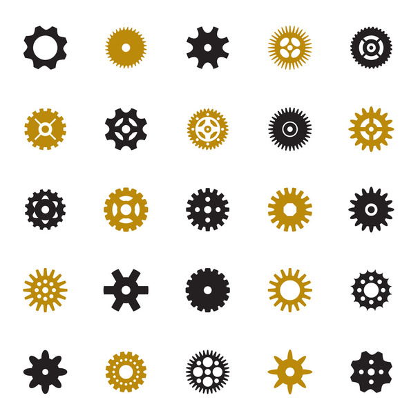 Set of gears. Vector Illustration. - Vetor, Imagem
