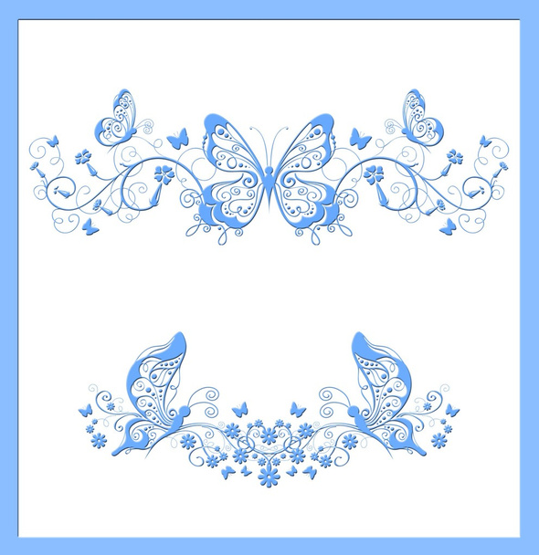Fondo abstracto azul mariposa
 - Foto, imagen
