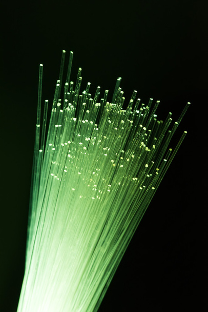 fiber optical transfer or network technology concept - Photo, Image