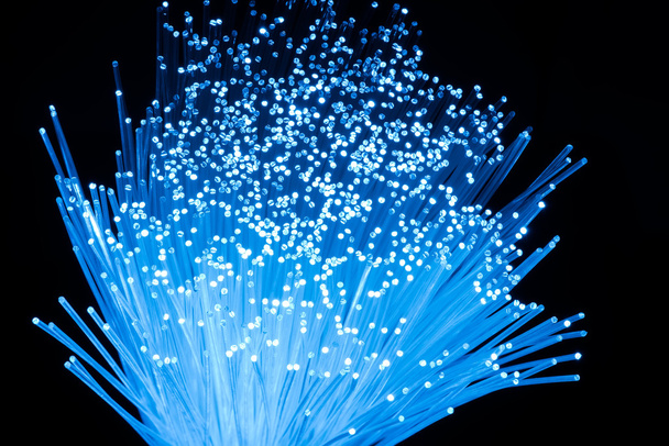 fiber optical transfer or network technology concept - Photo, Image